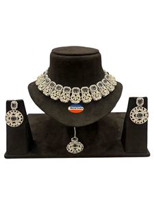 ชุดสร้อยคอแบบสวมติดรอบลำคอมีสไตล์คลาสสิกพร้อมต่างหูเครื่องประดับแฟชั่นสำหรับปาร์ตี้วันครบรอบงานอีเว้นท์ตามประเพณีไอเดียของขวัญ - Product Image 6