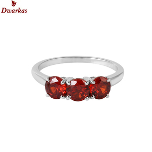 Anniversaire de haute qualité 925 bague en argent sterling améthyste naturelle trois pierres précieuses pour les femmes - Product Image 3