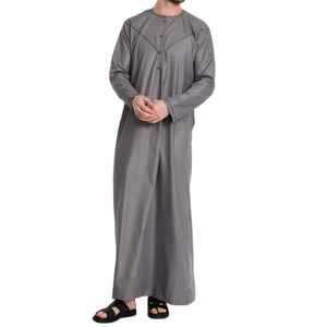 <b>Men's</b> Casual Moroccan Hooded Black Thobe <b>Robe</b> Zipper Pockets Embroidery Islamic Clothing-Wholesale Stock Modest Muslim Style - Product Image 1