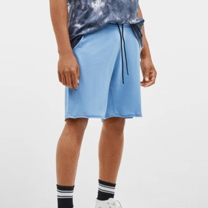 100% algodón verano Streetwear pantalones cortos lavado con ácido Vintage Sun Faded French Terry bordado malla recortada desgastada para hombres - Product Image 4