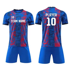 Uniformes de fútbol de entrenamiento y ropa deportiva, nuevo modelo, última impresión, logotipo personalizado y nombre del equipo, conjunto de uniforme de fútbol