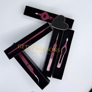 Pinzas Profesionales para Extensión de Pestañas, Pinzas de Aislamiento con Punta de Fibra de Acero Inoxidable, Pinzas para Cejas con Recubrimiento en Polvo, Herramientas de Belleza - Product Image 6