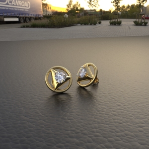 Avarta 18K oro blanco fino Stud pendientes seductores 80 centavos solitario Trendy Lab Grown Diamond para fiesta Pretty Girls 'Jewellery - Product Image 1