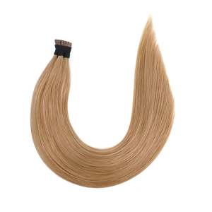 Extensions de cheveux I-Tip Micro Bead 16 pouces, blond naturel, cheveux humains russes Remy, lisses, 12A - Product Image 1