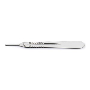 Manche de scalpel chirurgical médical en acier inoxydable réutilisable, instrument orthopédique vétérinaire - Product Image 3