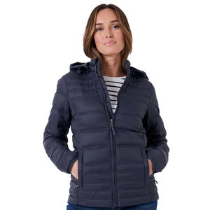 2025 nouveau élégant hiver doudoune pour femmes tissu respirant solide bleu couleur détachable capuche grande taille bulle veste - Product Image 2