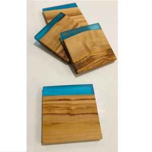 Posavasos de Madera y Resina Hechos a Mano, Posavasos Reutilizables Ecológicos para Mesa, Tapetes y Almohadillas de Alta Calidad, Posavasos de Calidad de Exportación - Product Image 2