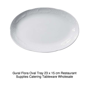 ถาดรูปไข่ Gural Flora ขนาด 23 x 15 ซม. อุปกรณ์ร้านอาหาร ภาชนะจัดเลี้ยง ขายส่ง - Product Image 2
