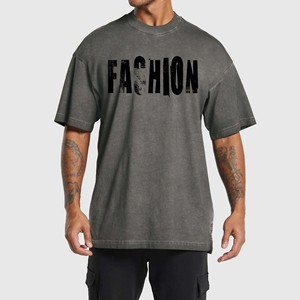 Camiseta de Gimnasio con Cuello Redondo de Diseño Personalizado OEM de Alta Calidad para Hombre, 100% Algodón, 220 Gramos de Peso de Tela, Manga Corta, Estilo Urbano - Product Image 1