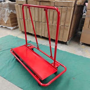 Chariot de transport pliable à 4 roues pour cloisons sèches, outil de transport de panneaux, chariot de manutention en acier, chariot à roulettes pour verre, chariot de levage pliable - Product Image 4