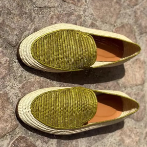 Mocassins en raphia pour hommes Chaussons en raphia Chaussures marocaines Mocassins d'été - Product Image 1