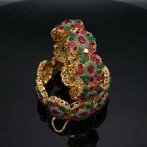 Wholesale Indian Style Churiya Bangle Set for Wedding Latest Design Women's Jewelry Hand Made Bridal Bangles Sets for Ladies - Product Image 4