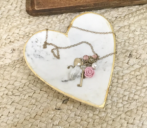 ถาดหินอ่อนดีไซน์รูปหัวใจถาดหินอ่อนทำด้วยมือ - Product Image 4