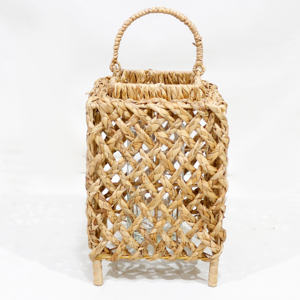 Abat-jour en jacinthe d'eau fait à la main, écologique, porte-bougie rustique écologique pour la décoration de la maison et du salon - Product Image 2