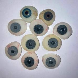 Juego de ojos artificiales antiguos, 10 Uds., ojos protésicos humanos naturales, plástico Gris mixto, OEM personalizable, hecho de alta calidad SS - Product Image 1