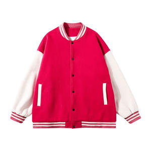 High Quality Custom Logo Chenille Embroidery <b>Patchwork</b> Men's Leather Varsity <b>Jacket</b> CollegeBaseballjacket for men DDP Shipping - Product Image 4