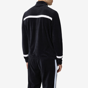 Veste de course sur piste pour hommes Veste de sport à fermeture éclair intégrale de couleur noire élégante pour une performance active - Product Image 3