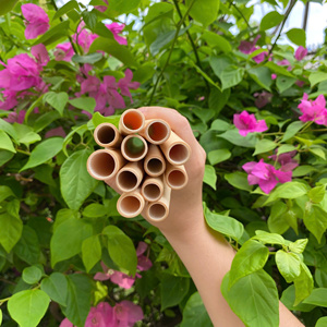 100% pailles à boire en bambou réutilisables naturelles écologiques durables biodégradables faites à la main au Vietnam Eco2go Vietnam pour les fêtes - Product Image 1