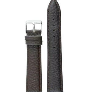 Unisex 205 Brown Luxury Classic Genuine Leather Stainless Steel Adjustable Lightweight Smartwatch Bands Soft Waterproof Strap - Product Image 1