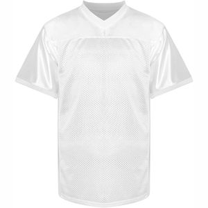 Maillot de football américain en maille à manches courtes, personnalisé avec logo par transfert thermique, en polyester de haute qualité, grande taille, vente en gros - Product Image 1
