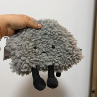 Tas Selempang Boneka JellyCat Amuseable Storm Cloud, Tas Bahu Boneka Lembut, Tas Tangan Boneka Kartun Modis, Hadiah Sehari-hari untuk Anak