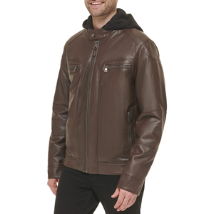 2025 llegada hombres ligero invierno moda chaqueta de cuero genuino de alta calidad al aire libre chaqueta de cuero de moda personalizada para hombres - Product Image 4
