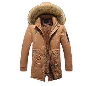 Chaqueta Parka de Invierno para Hombre al por Mayor, Talla Grande hasta 6XL, Larga, Gruesa, con Cuello Alto, Capucha, Tejido Impermeable, Estampado Ligero, con Logotipo - Product Image 3