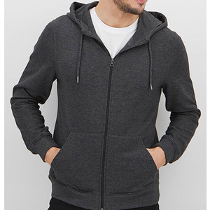 Sweat à capuche personnalisé OEM de meilleure qualité pour hommes, sweat-shirt ample de couleur unie, fermeture éclair complète, confortable et élégant - Product Image 3