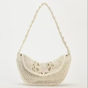 2024 HOT ITEM Coton Tissé Sac À Main Crochet Sac Macramé Fourre-Tout À La Main Sac - Product Image 1