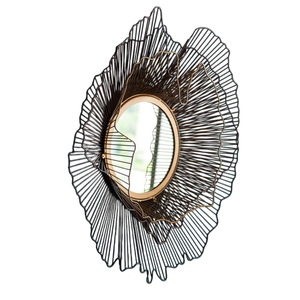 Espejo de Pared de Metal Moderno y Simple, Arte de Pared Ecológico Hecho a Mano para Decoración de Sala de Estar, Tamaño Personalizable - Product Image 5