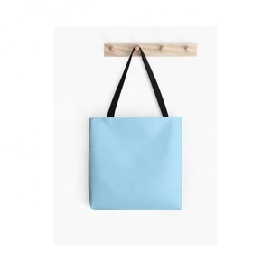 Red Colour Plain <b>Initial</b> Embroidered Large Capacity Canvas Folding Eco-friendly Reusable Shoulder Grocery 100% Cotton Tote <b>Bags</b> - Product Image 5