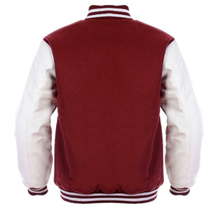 Veste de baseball en chenille brodée en polyester/coton avec logo personnalisé OEM, veste de baseball vintage pour hommes, toile satinée vierge, formelle - Product Image 2