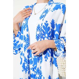 Conjunto 2 Piezas Kimono Patrón Étnico Saxe Blanco - Product Image 2