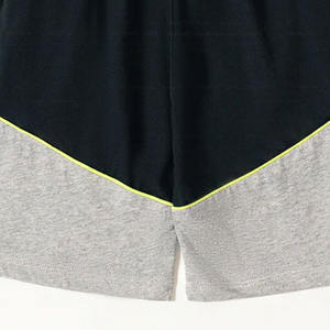 Pantalones cortos de alta calidad para hombre, malla ecológica, diseño de retazos transpirable, cintura media, cierre de cordón, Color sólido - Product Image 4