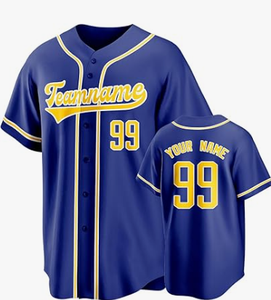 Camiseta de béisbol con botones completos hecha a medida OEM, diseño cosido transpirable con estilo de conjunto de impresión digital por sublimación - Product Image 1