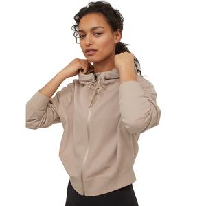 Nuevas llegadas 2025 Mujeres Ocio Gimnasio Ropa de yoga Logotipo personalizado Ropa activa Medias Con capucha Mujeres Sudaderas con capucha recortadas - Product Image 1