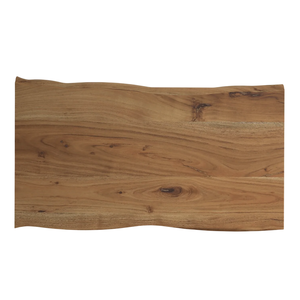 Country Style Solid Live Edge Acacia <b>Wood</b> <b>Top</b> & Mango <b>Wood</b> Pedestal Base Home kitchen Duel Color Vintage Home Dining <b>Table</b> - Product Image 6