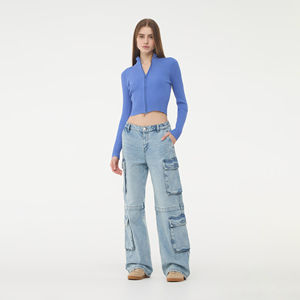 Streetwear Pantalon cargo personnalisé pour femmes 100% coton Pantalon cargo de travail double sécurité pour la sécurité au travail au prix de gros - Product Image 2