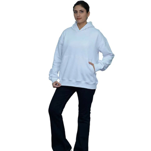 Sudadera informal de manga larga con estampado de logotipo personalizado para mujer, ropa de calle de punto con capucha para invierno - Product Image 2