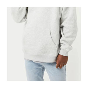 Sudadera con capucha de felpa francesa de algodón 500GSM con logotipo personalizado para hombre Sudadera con capucha de gran tamaño para estampado de hojaldre sin cuerda Lisa teñida OEM 2023 Winte - Product Image 6