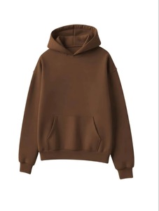 Sweat-shirt à capuche surdimensionné pour homme, couleur unie, en molleton de coton, décontracté, pour l'automne, avec poche, coupe classique - Product Image 1