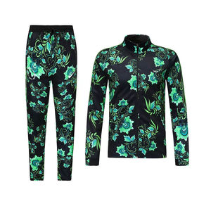 Polyester/Cotton Men's Custom Logo <b>2</b>-Piece Set Tracksuit Breathable Heavyweight Winter <b>Season</b> Sublimation Anti-Bacterial Printed - Product Image 1