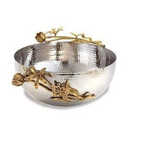 Cuenco para servir de Metal de latón decorativo de tendencia, cuenco para servir comida deliciosa y postre, cuenco para servir de aspecto real, fiesta de boda de Hotel - Product Image 2