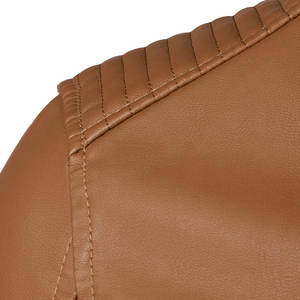 Chaqueta de Cuero PU para Hombre, Estilo Urbano, Cuello Alto, Impermeable y Resistente al Viento, Diseño Moderno, Piel de Oveja Negra, Gran Venta - Product Image 4