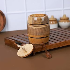 Eco Friendly Wooden Food Storage Container Handmade <b>Box</b> for Kitchen Dining Decor Modern Dishwasher Safe <b>Large</b> Capacity Flip Top - Product Image 2