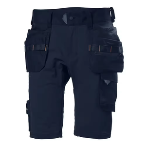 Shorts de travail thermiques réfléchissants bleu marine très résistants, unisexe, durables, multi-poches cargo avec construction respirante, poches pour outils - Product Image 4