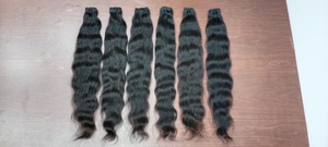 Cheveux humains vierges indiens de la meilleure qualité |   Cheveux ondulés, styles crépus, simple trame |   24 pouces |   Cheveux Remy Premium |   Couleur naturelle |   Machine - Product Image 5