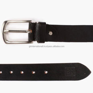 Ceinture en cuir véritable pour hommes, boucle en laiton massif et bouton de pression ajustable, personnalisé de haute qualité, vente en gros - Product Image 6