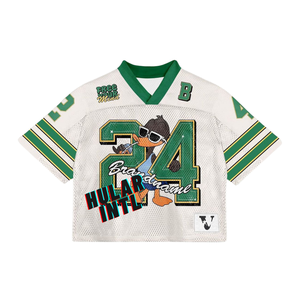 Camiseta cuadrada de gran tamaño, camiseta de malla estampada, camiseta de fútbol americano Unisex Vintage, ropa de calle, camiseta de malla de fútbol - Product Image 2