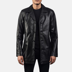 Nouveau style de veste en cuir coupe ajustée respirant vente en gros debout veste en cuir PU pour hommes pas cher prix veste en cuir personnalisée - Product Image 6